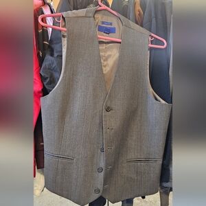 Egara Slim Fit 100% Wool Grey Vest